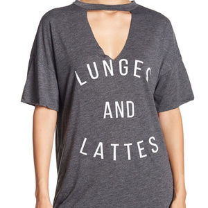 Knit Riot Front V Cutout Tee SALE FIRM $